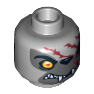 Lego hlava, světle modro šedá (6022513, 6038754)
